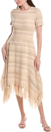 Misook Button Detail Knee Length Knit Skirt