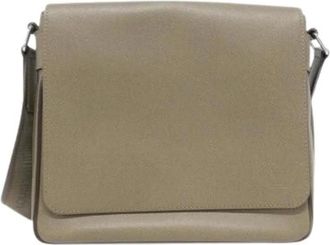 Louis Vuitton Pre-owned Cross Body Bags, male, Gray, Size: ONE SIZE Pre-owned Taiga Shoulder Bag