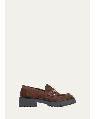 Gucci Suede Horsebit Loafers