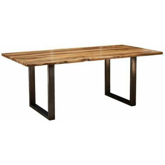 Massivmoebel24 freeform 0300 Tavolo da pranzo in legno di sheesham - laccato / noble unique 160x90x78