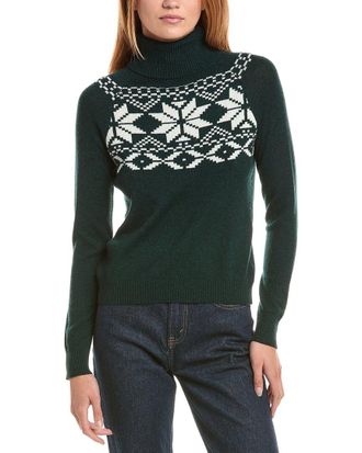Sofiacashmere Fairisle Turtleneck Wool & Cashmere-Blend Sweater