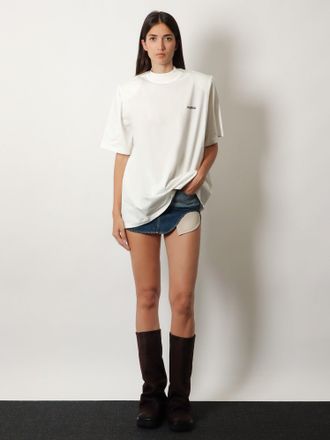 The Attico Womens T-Shirt Oversized White Cotton T-Shirts & Jerseys
