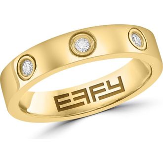 Effy 14K Gold Plated Sterling Silver Diamond Band Ring at Nordstrom Rack, Size 7