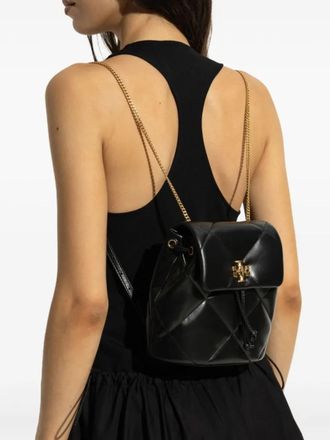 Tory Burch Tory Burch Hobo Bags - Quilted Black Shoulder Bag With Chain-Link Straps - Gr. unisize - in Schwarz - f&uuml;r Damen