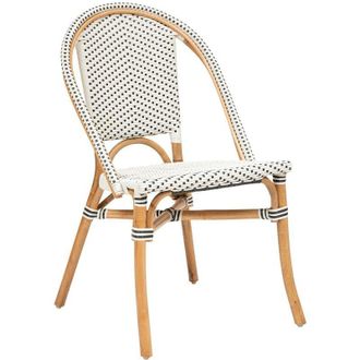 Atmosphera Sedia da interno in rattan trecia 48x56cm bianco - Atmosphera cr&eacute;ateur dint&eacute;rieur