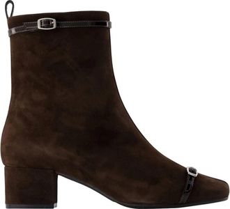 Carel Start Enkellaarsjes - Dames - Laarzen met Hak - Bruin - 37 EU - Leer - Schoenen