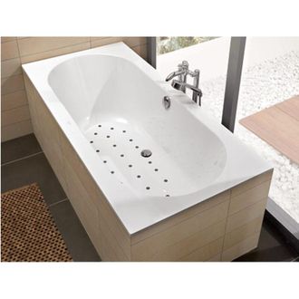 Villeroy & Boch Villeroy&boch - Sistema De Hidromasaje, Oberon, Ba&ntilde;era, Ubq170obe2v, Rectangular, Quaryl, 1700 X 750 Mm, Blanco, Airpool Comfort (ac)