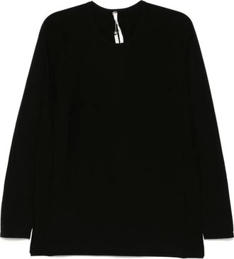 Label Under Construction T-shirt a maniche lunghe - Nero