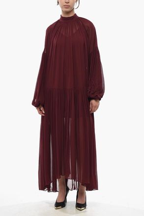 Stella McCartney Vestito TIFFANY Svasato Trasparente con Sottoveste Stella McCartney