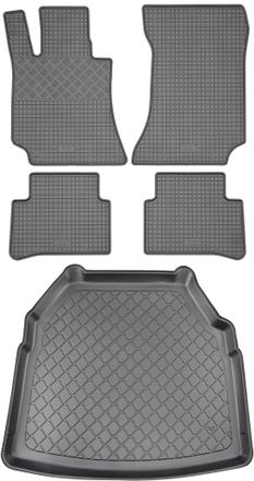 OEM Juego De Alfombrillas De Goma Para Coche Y Alfombrilla Para Maletero Para Mercedes Clase E W212 Cabrio (3 Puertas) De Mayo De 2010 A Noviembre De 2016
