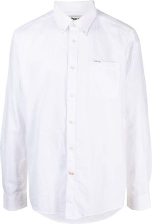 Barbour chest-pocket button-up shirt - men - Linen/Flax/Cotton - S - White
