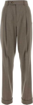 Sportmax Dames, Broeken, Bruin, Maat: 3XS Wol