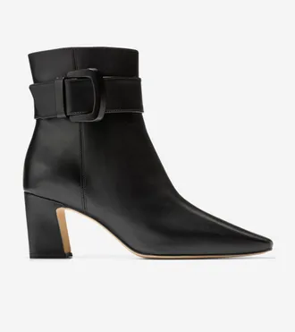 Cole Haan Womens Blanche Snip Toe Buckle Booties - Black Size 10.5