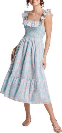 Vineyard Vines Smocked A-Line Dress in Cay Floral - Island at Nordstrom, Size X-Small