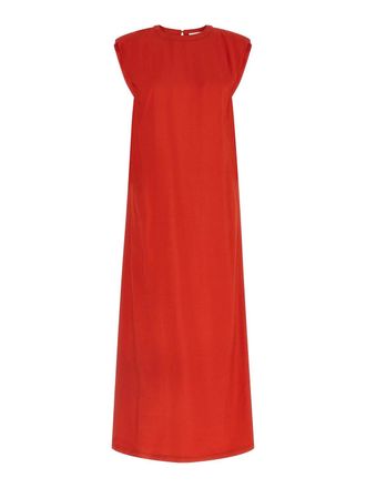 Nude Round-neck dress