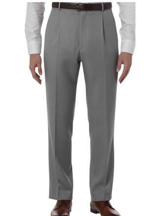 Ballin Super 120S Wool Gabardine Comfort-Eze Trouser In Pearl Grey