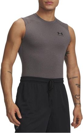 Under Armour HeatGear Compression Tank in Carbon Heather at Nordstrom, Size Xx-Large