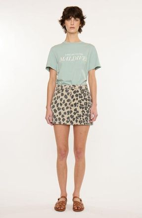 Kancan Leah Mid Rise Mini Skirt in Leopard at Nordstrom, Size X-Large