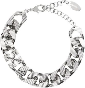 Off-white Bracciale Arrow con catena - Argento