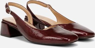Naturalizer Jayla Pump Womens Cranberry Red Faux Leather Block Heel ZAP417