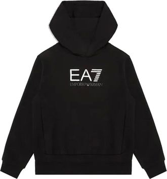 Emporio Armani Cotton Sweatshirt - male - Emporio Armani EA7 - Kids Sweatshirts - Black - 6 Y - Kids