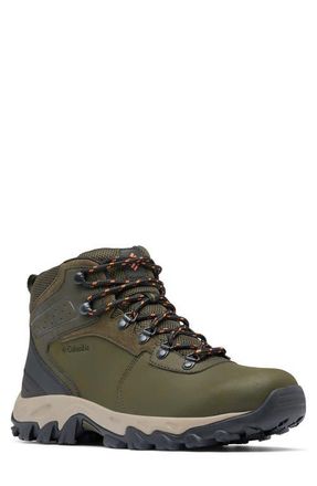 Columbia Newton Ridge Plus II Waterproof Hiking Boot in Deep Olive/Desert Sun at Nordstrom, Size 11.5