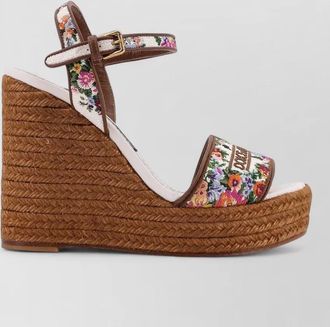 Dolce & Gabbana embroidered wedge sandals