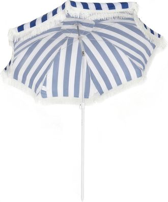 OUTSUNNY Sombrilla de playa 180x180x200 cm azul y blanco