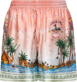 Casablanca Mens Shorts Ethereal Silk Multicolour