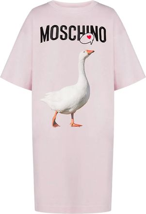 Moschino Abito modello T-shirt con stampa - Rosa