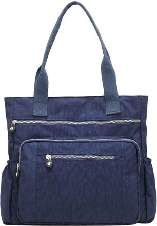 Generic Casual Women Multi Pocket Zip Handbag Nylon Shoulder Storage Bag Summer Handbags for Women (Blue, One Size)