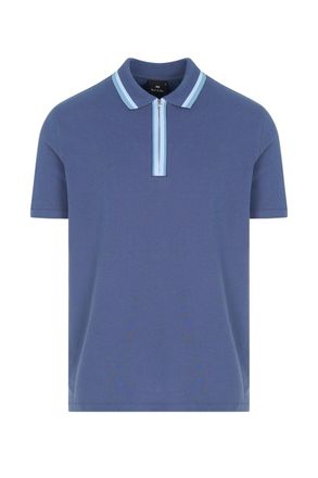 Paul Smith PS REGULAR FIT ZIP POLO Size: XXL, colour: BLUE