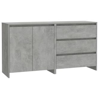 vidaXL Vidaxl - Aparador De 2 Piezas Madera Manufacturada Gris Hormig&oacute;n