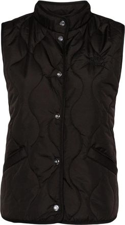 Ralph Lauren Ge&iuml;soleerd vest - Dames - Bodywarmers - Zwart - XL - Leer - Jassen