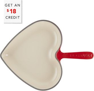 LE CREUSET Traditional Cerise Heart Skillet With $18 Credit