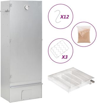 vidaXL Vidaxl - Horno Ahumador De Bbq Con Generador Humo Fr&iacute;o Acero Galvanizado
