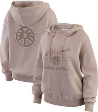 WEAR by Erin Andrews Womens WEAR by Erin Andrews Tan Los Angeles Sparks Washed Pullover Crewdie at Nordstrom, Size Xx-Large