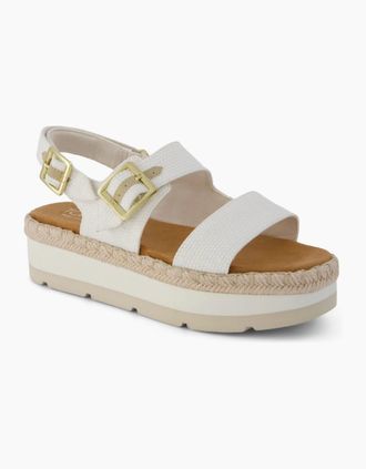 Toms Toms Womens Giana Womens Flatform Sandals - White - Size: 5