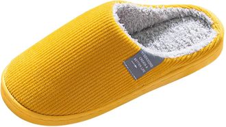 Generic women Men Plush Soft Slippers Winter Warm Slip On House Shoes Anti Skid Indoor Outdoor House Slippers Closed Toe Women Memory Foam Bedroom Shoes Winte