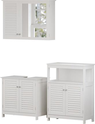 Vicco Conjunto De Muebles De Ba&ntilde;o Riad, Blanco, 3 Piezas, Opci&oacute;n 6