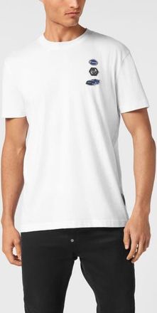 Philipp Plein Jersey T-Shirt Round Neck Ss Cars Racing Men in White at Nordstrom, Size Xxx-Large