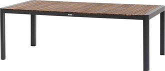 Hesperide Hesperide - Mesa De Jard&iacute;n Rectangular Paradize, Nogal Y Grafito, 10 Plazas De Aluminio - Hesp&eacute;ride