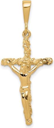 Diamond2Deal 10k Yellow Gold Solid Polished Crucifix Pendant