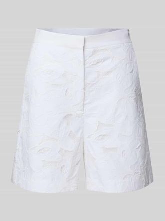 HUGO BOSS Regular Fit Shorts mit Spitzenbesatz Modell Tonara in Weiss, Gr&ouml;&szlig;e 32