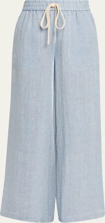 TWP Main St. Washed Hemp Denim Wide-Leg Pants