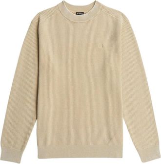 G-Star Washed Knit Pullover - Heren - Ronde hals truien - Beige - XL - Katoen - Truien & Vesten
