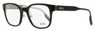 Ermenegildo Zegna Mens Square Acetate Eyeglasses EZ5253 001 shiny black 53mm