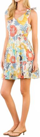 THML Clothing Floral Dress In Mustard Multi