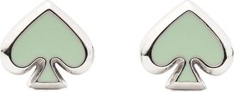 Kate Spade New York enamel spade stud earrings in Green/Silver at Nordstrom
