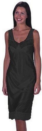 Marlon Lingerie Anti Static Full length Slip Black Size 32
